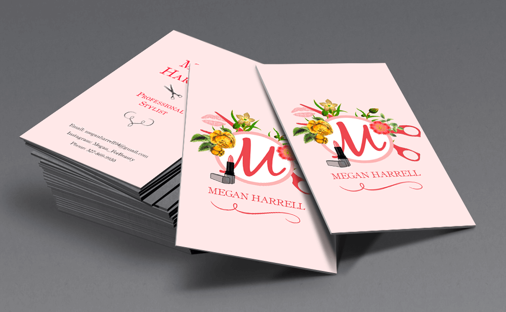 Business Card design for Megan Harrell Professional Stylist