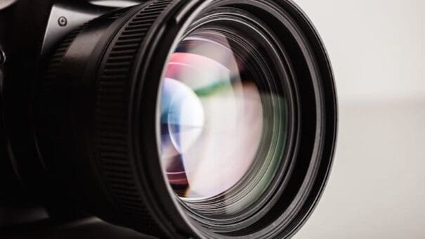Camera lens close-up Close-up of a photographic lens