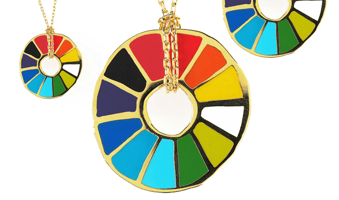 color wheel pendant