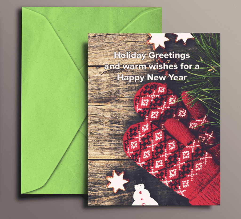 Waveform Printed Holiday Card Design