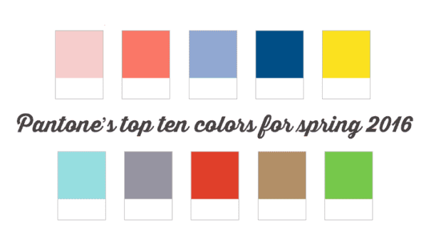 Pantone spring color selections for 2016 images