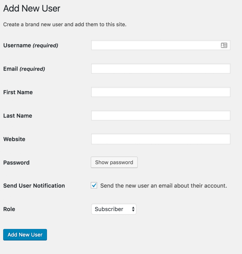 How to Add User Accounts to your WordPress Site