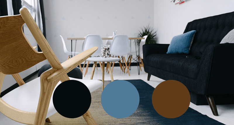 black and blue and brown colors