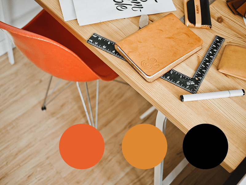 orange and brown website colors