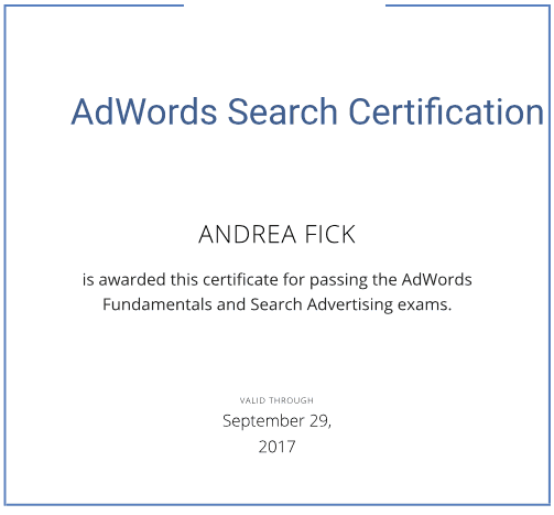 Google Adwords Certification