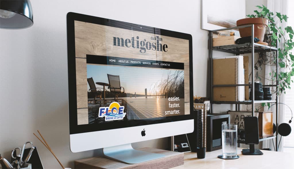 desktop displaying the home page of Metigoshe