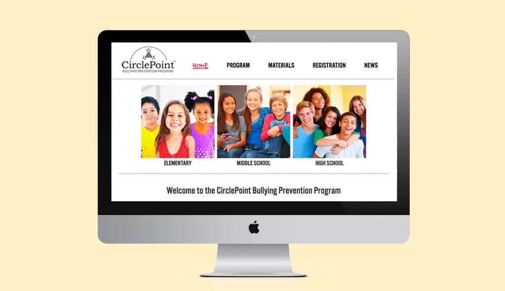 laptop displaying the home page of Circle Point Program