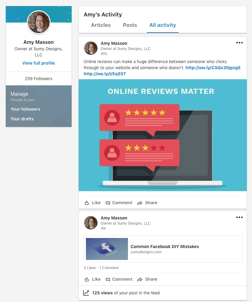 LinkedIn Screenshot