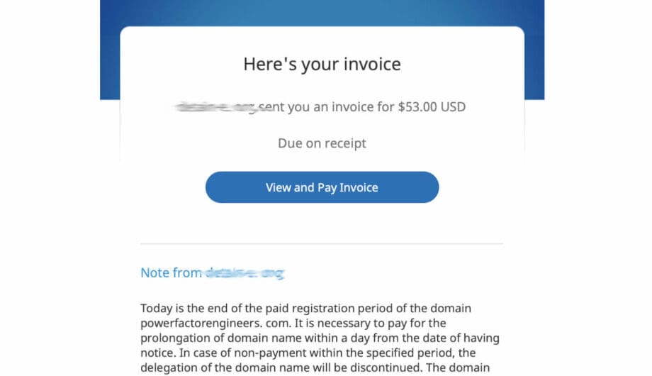 Domain Scam