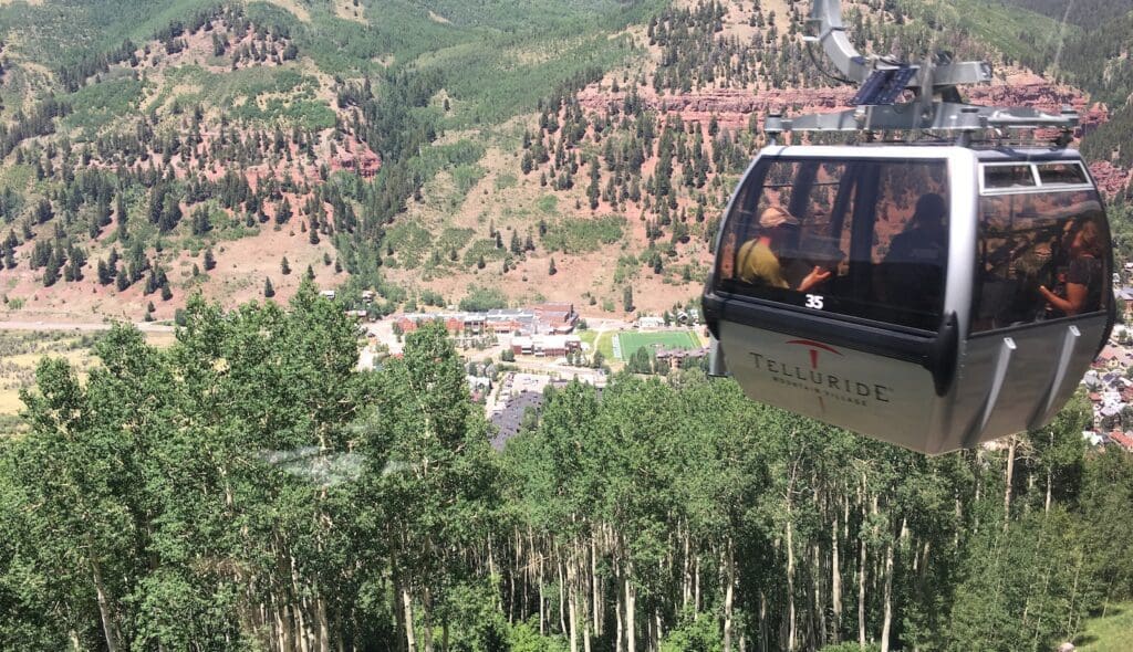 telluride-gondola View from the gondola in Telluride, Colorado