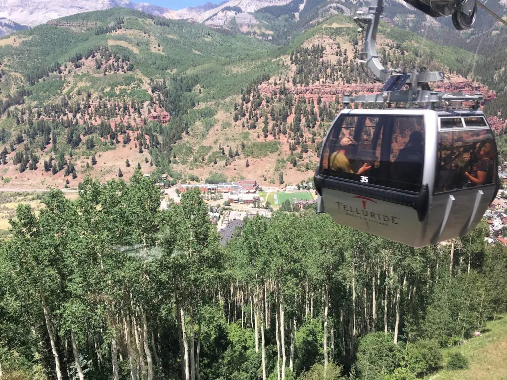 View from the gondola in Telluride, Colorado