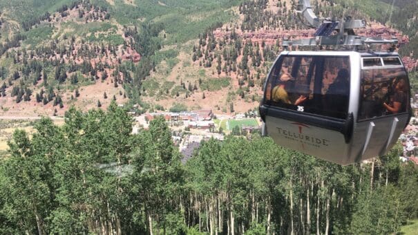 View from the gondola in Telluride, Colorado