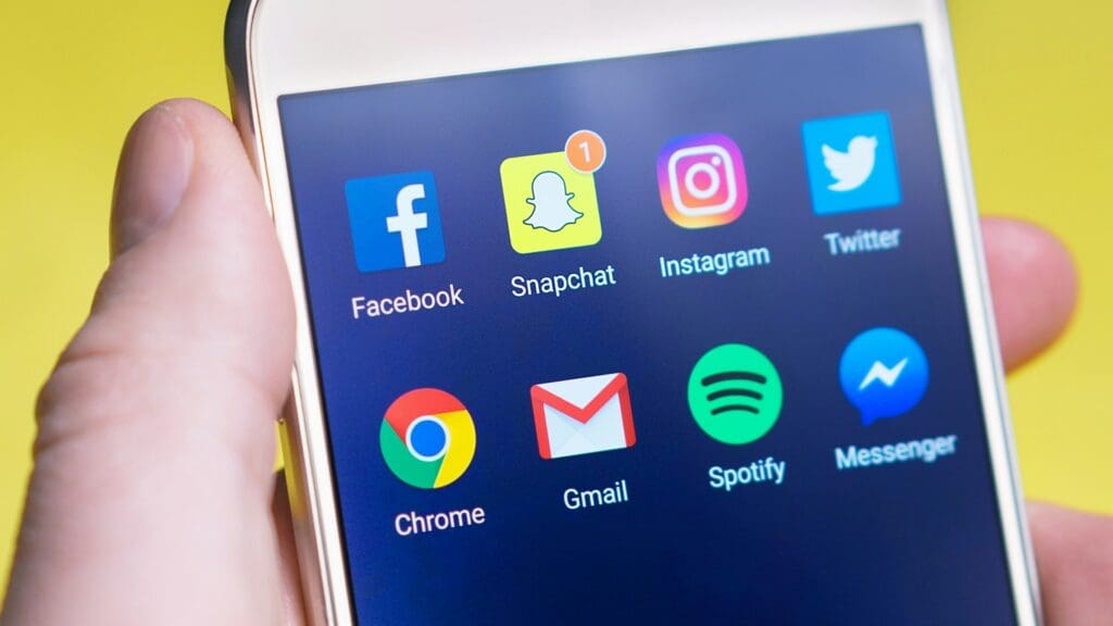 social media apps on phone