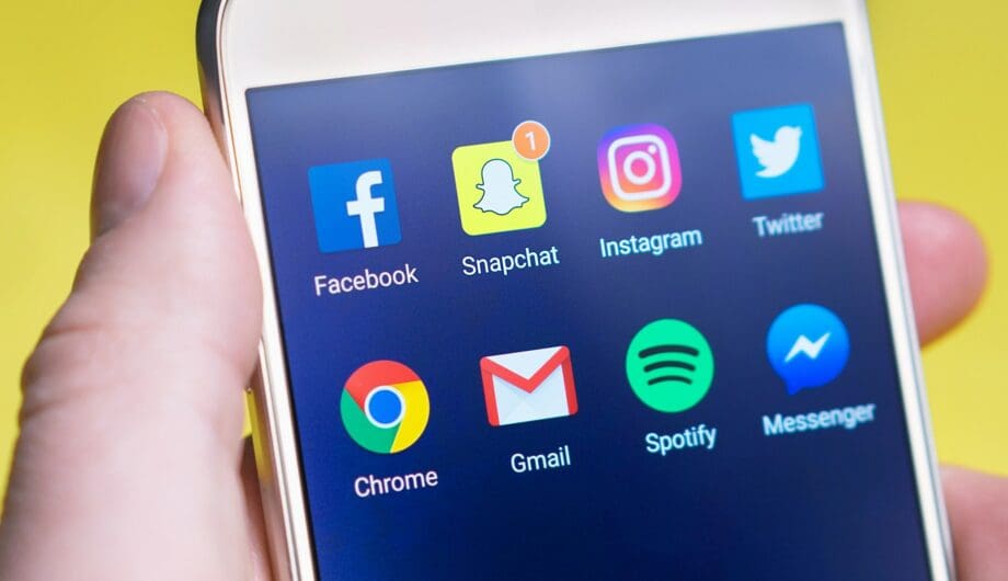 social media apps on phone