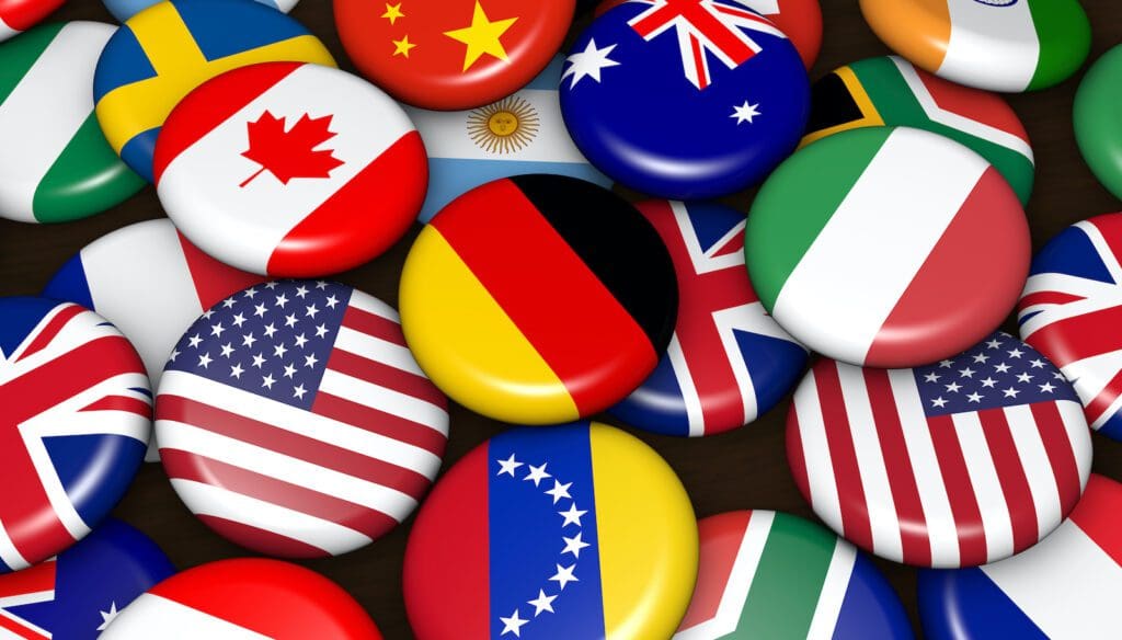 flag buttons to represent a bilingual website