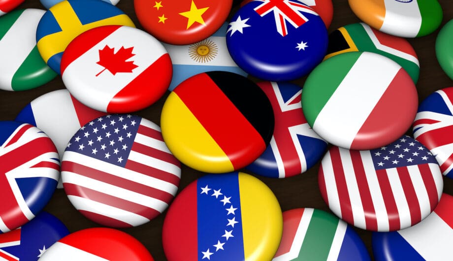 flag buttons to represent a bilingual website