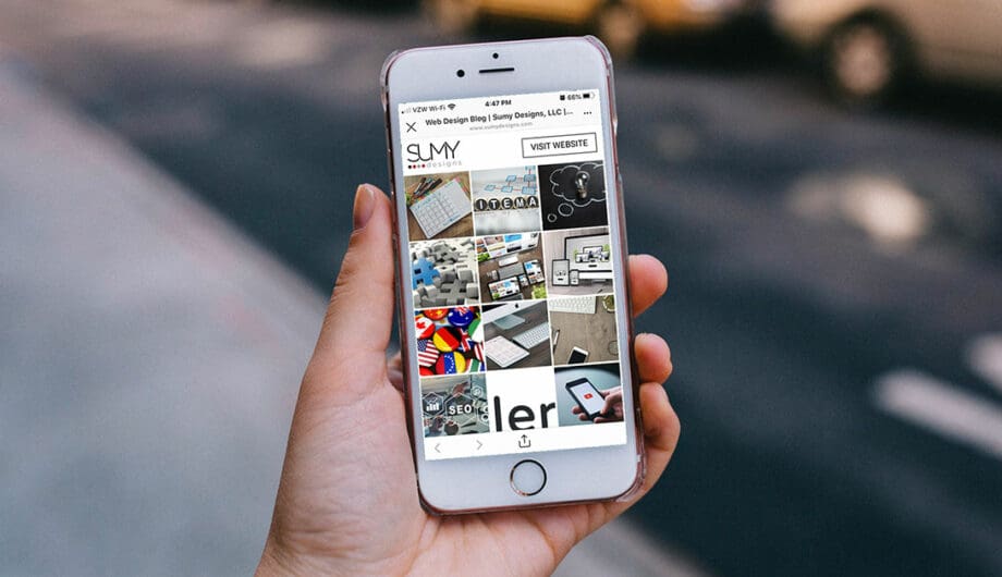 Instagram landing page example