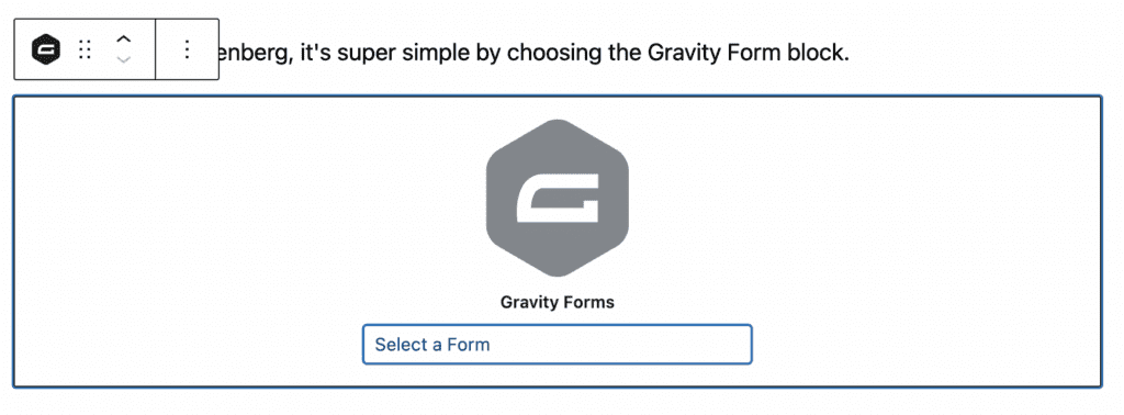 Gravity Forms Block