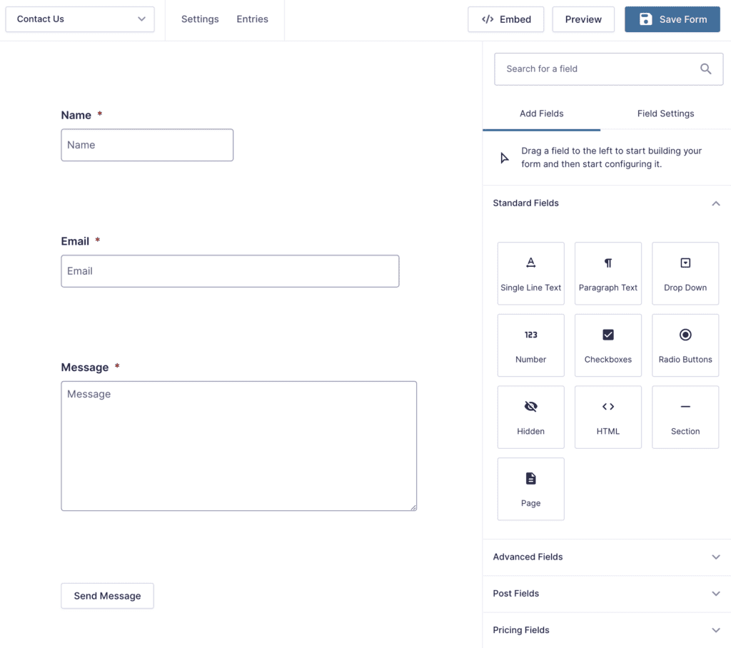 Building the Form | gravity forms wordpress