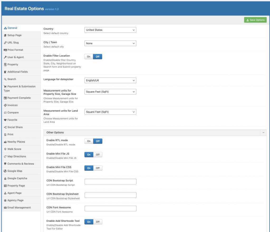 Real Estate Essentials Plugin Configuration