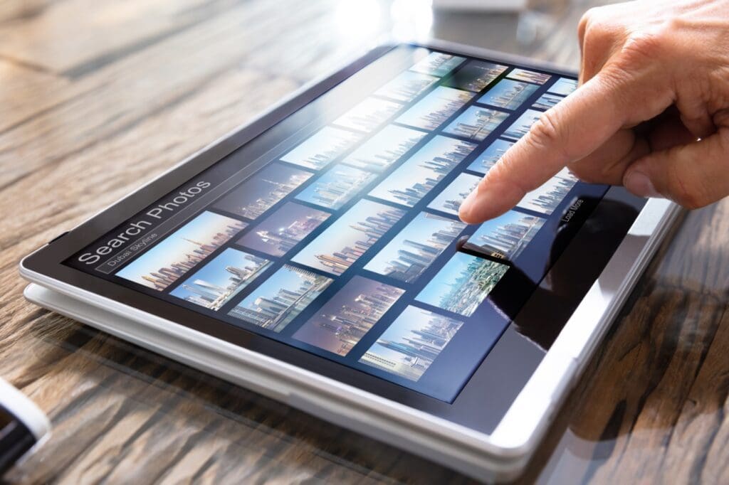 Searching for stock photo