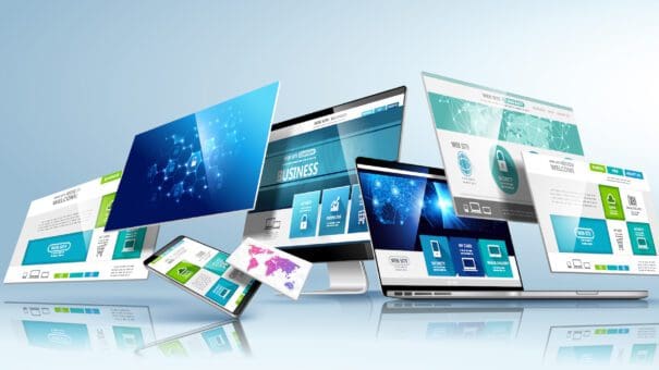 Various Displays of Website Homepage Content