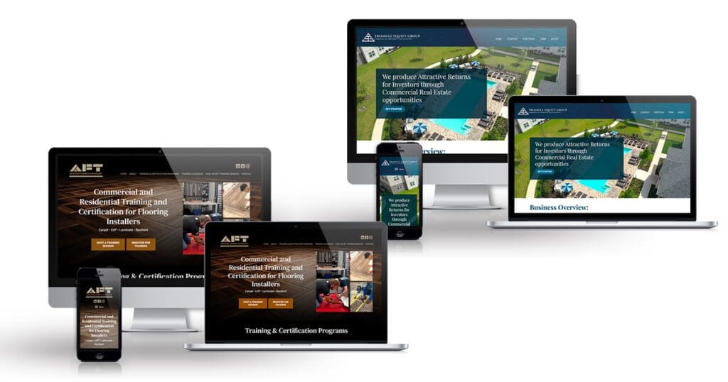 Two portfolio examples to highlight website packages