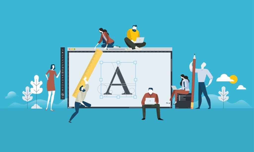 Cartoon illustration representing branding