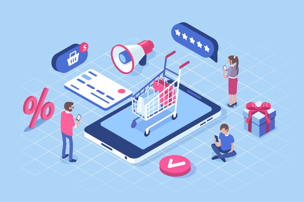 Illustration of ecommerce experience