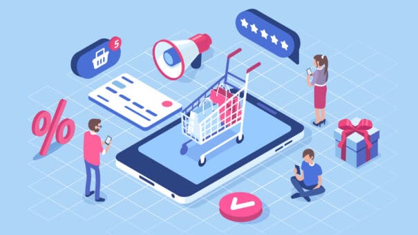 Illustration of ecommerce experience