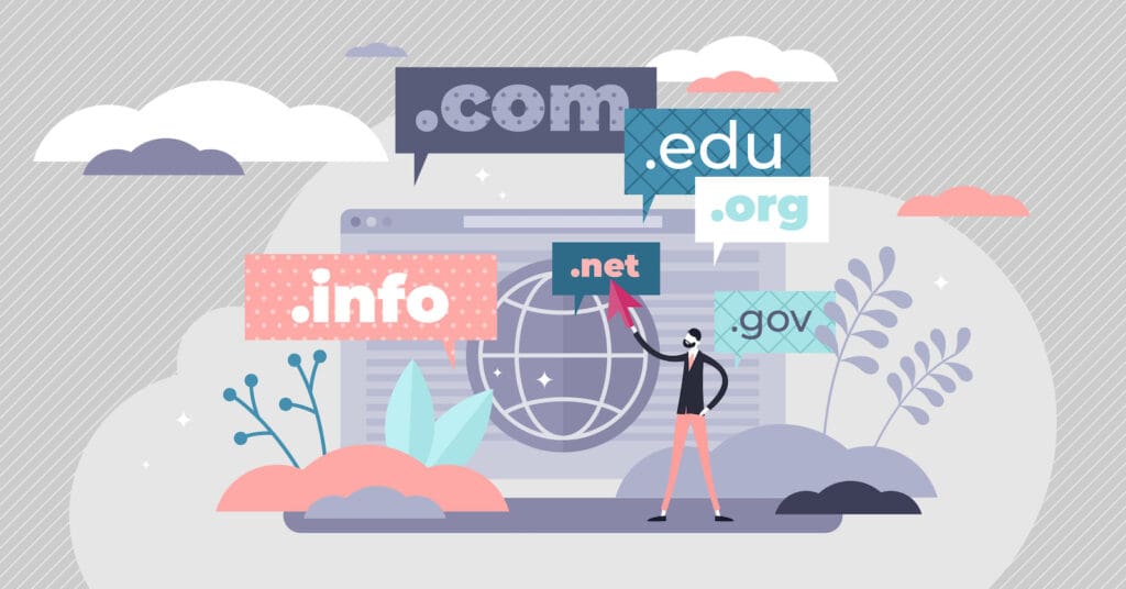 Domain Issues listed in a graphic representing the reasons to learn how to choose the right domain name.