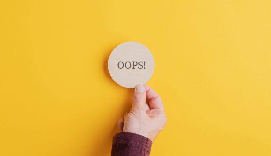 Oops sign on wooden cut circle Oops! The Biggest SEO Mistake business owners make
