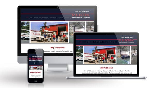 Electrician website design for FC Electric