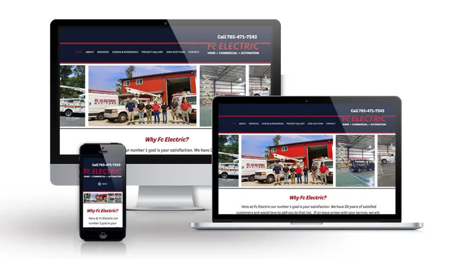 Electrician website design for FC Electric