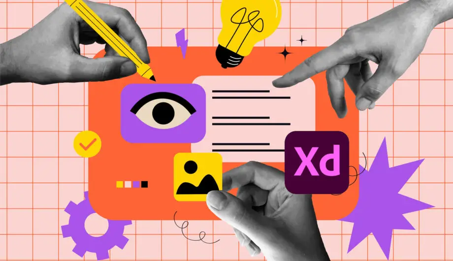 adobe-xd-to-wordpress Cartoon representing designing a website | adobe xd to wordpress