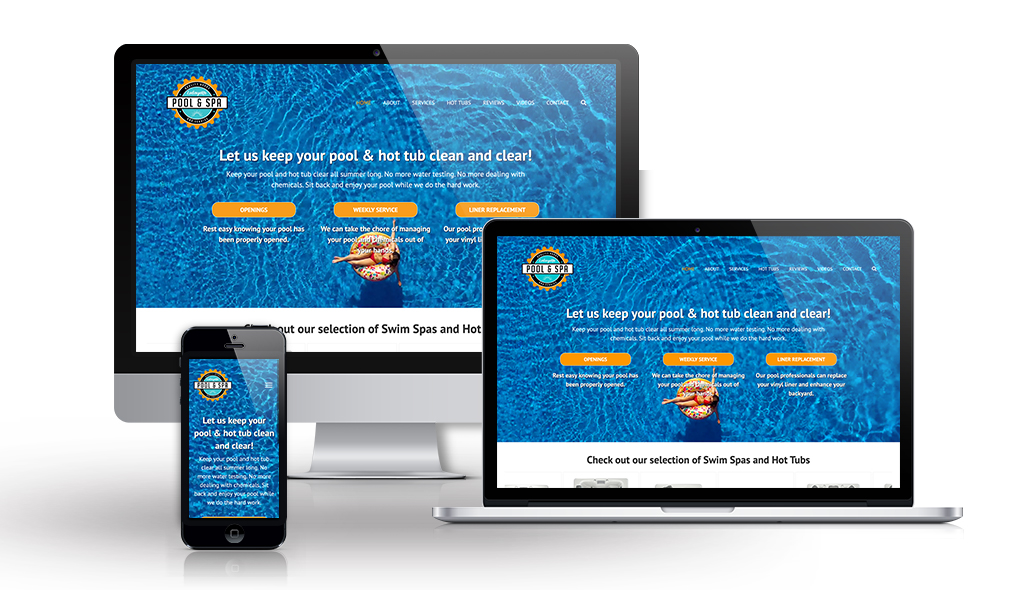 Lafayette Pool and Spa, example of a pool builder web design