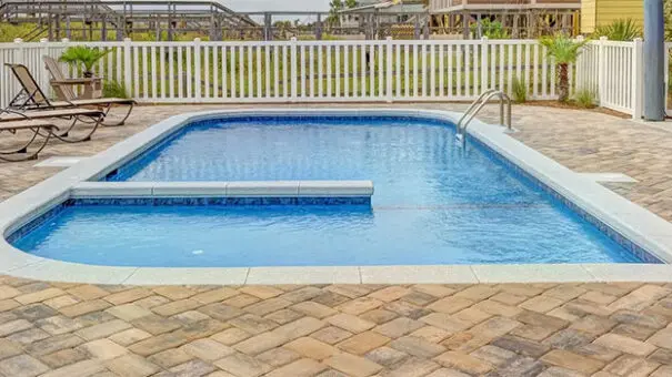 Beautiful pool that could be displayed on a pool builder web design