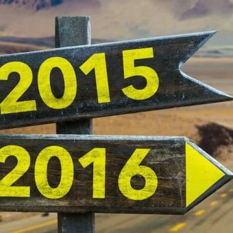 2015 - 2016 signpost in a desert road background 2015 - 2016 signpost in a desert road background