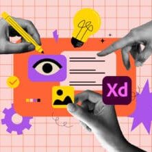Cartoon representing designing a website | adobe xd to wordpress