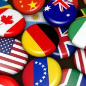 flag buttons to represent a bilingual website