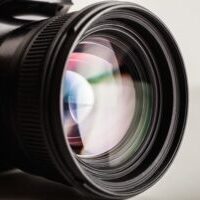 Close-up of a photographic lens