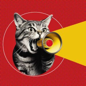 Call to Action: Kitty with a Bullhorn