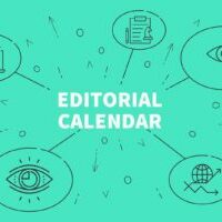 Conceptual business illustration with the words editorial calendar