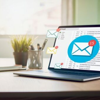 email marketing newsletter | laptop with mail icons
