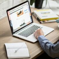 Person using laptop