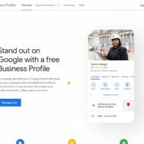 Screenshot of Google Business Profile landing page