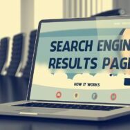 Laptop showing search engine results page