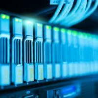 row of servers that are susceptible to server hijacking