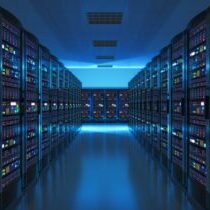 server room interior in data center