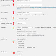 WordPress General Settings